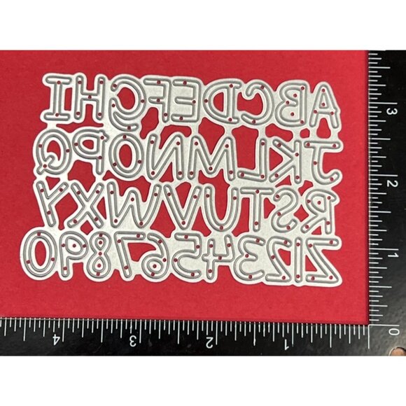 Alphabet Die, EMBOSSING FOLDER, & Stamp Set INVITATION STAR HEART BUTTERFLY - Picture 4 of 5